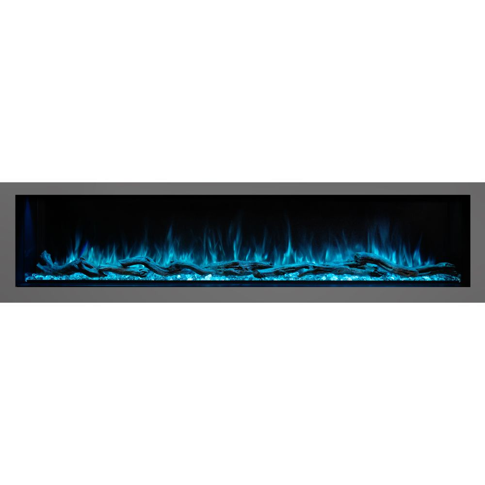 Modern Flames LPM-8016 80" Landscape Pro Multi Built-In/Clean Face Electric Fireplace in Black